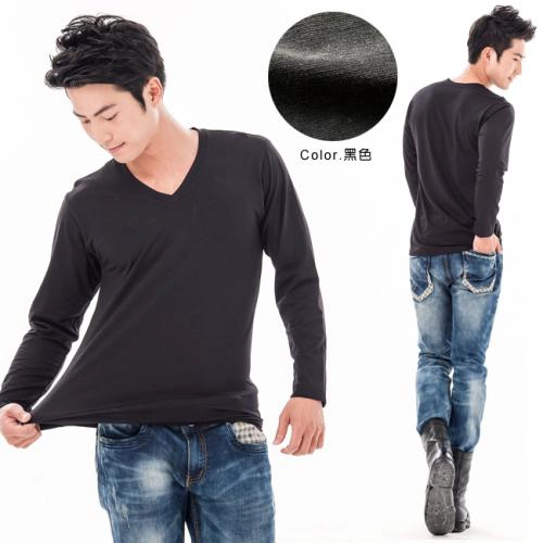 Taiwan made men's moisture absorbing and warm heating jacket V-neck style