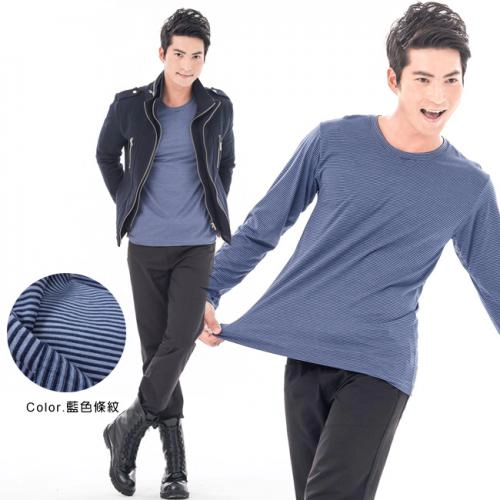Taiwan made men's moisture absorbing and warm heating jacket - round neck style