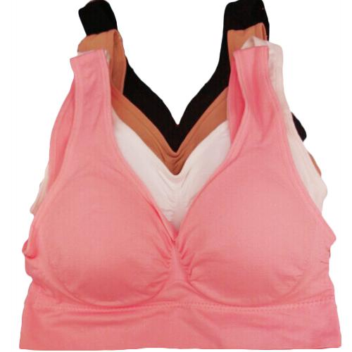 Patent thin cup no steel ring solid color sports vest - (4-color set)