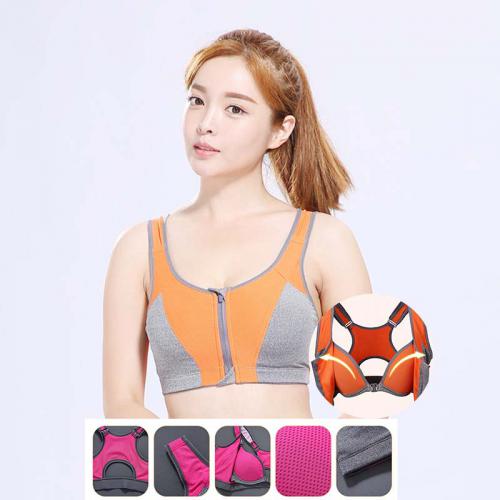 Latest edge wrapped professional high-strength gathering shock-absorbing bra without steel ring inner cup sports bra
