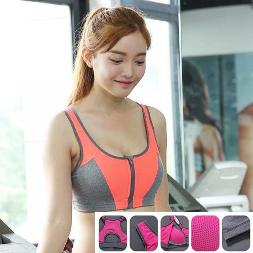 Latest edge wrapped professional high-strength gathering shock-absorbing bra without steel ring inner cup sports bra