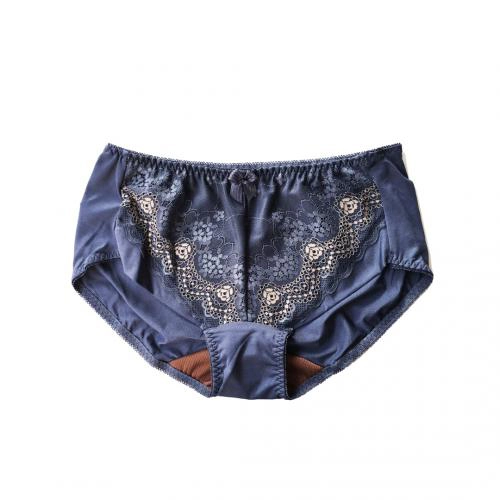 【 Easy to wear without steel rim 】 Cool coffee gauze low spine deep V-underwear 配套內褲