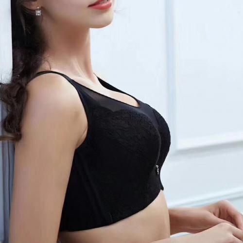 Ultra thin breathable temperature memory soft steel adjustable chest gathering underwear - exclusive for large breasts (5-810)