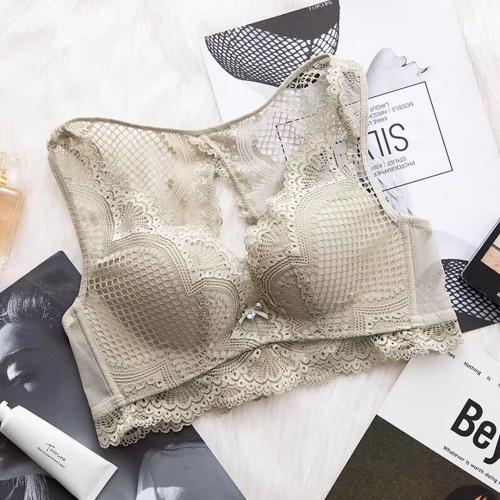 Sexy hollow lace gathered beautiful back pure plant protein fiber underwear (MM8909)