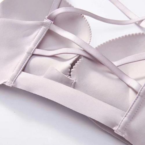 Adjustable front buckle, cross back, no support, no steel ring underwear