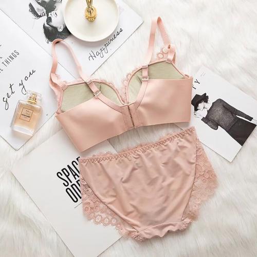 Simple and lightweight baby cotton breathable deep V no steel ring lace underwear