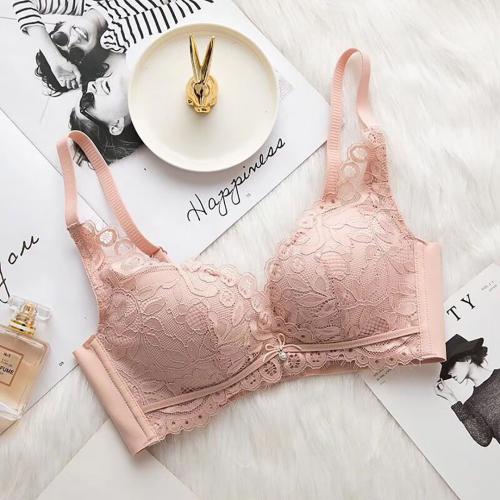 Simple and lightweight baby cotton breathable deep V no steel ring lace underwear