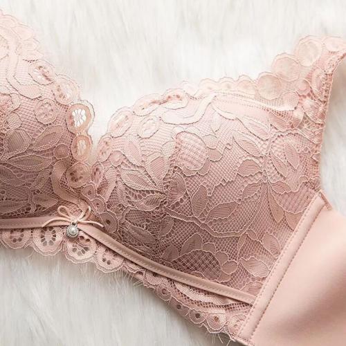 Simple and lightweight baby cotton breathable deep V no steel ring lace underwear