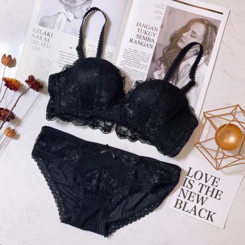 Small chest gathered, sexy lace without steel ring, anti sagging, gathered accessory bra