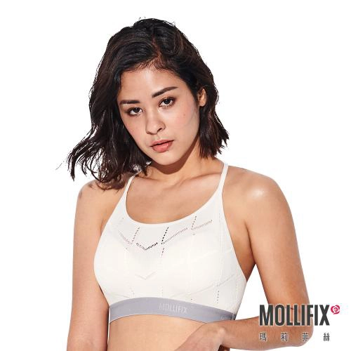 【Mollifix】A++簡約Y背LOGO織帶舒心BRA