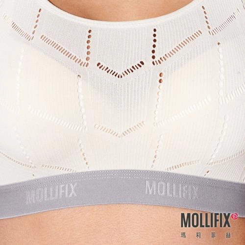 【Mollifix】A++簡約Y背LOGO織帶舒心BRA