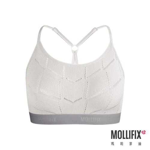 【Mollifix】A++簡約Y背LOGO織帶舒心BRA
