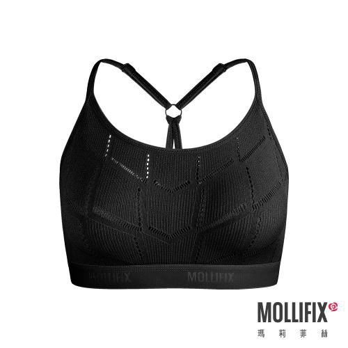 【Mollifix】A++簡約Y背LOGO織帶舒心BRA