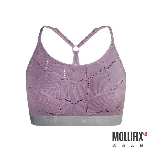 【Mollifix】A++簡約Y背LOGO織帶舒心BRA