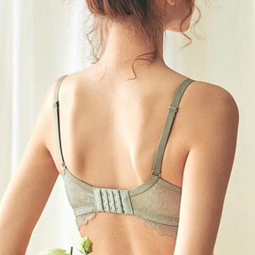 Summer sexy mesh lace small chest thin cup gathered on top without steel ring underwear