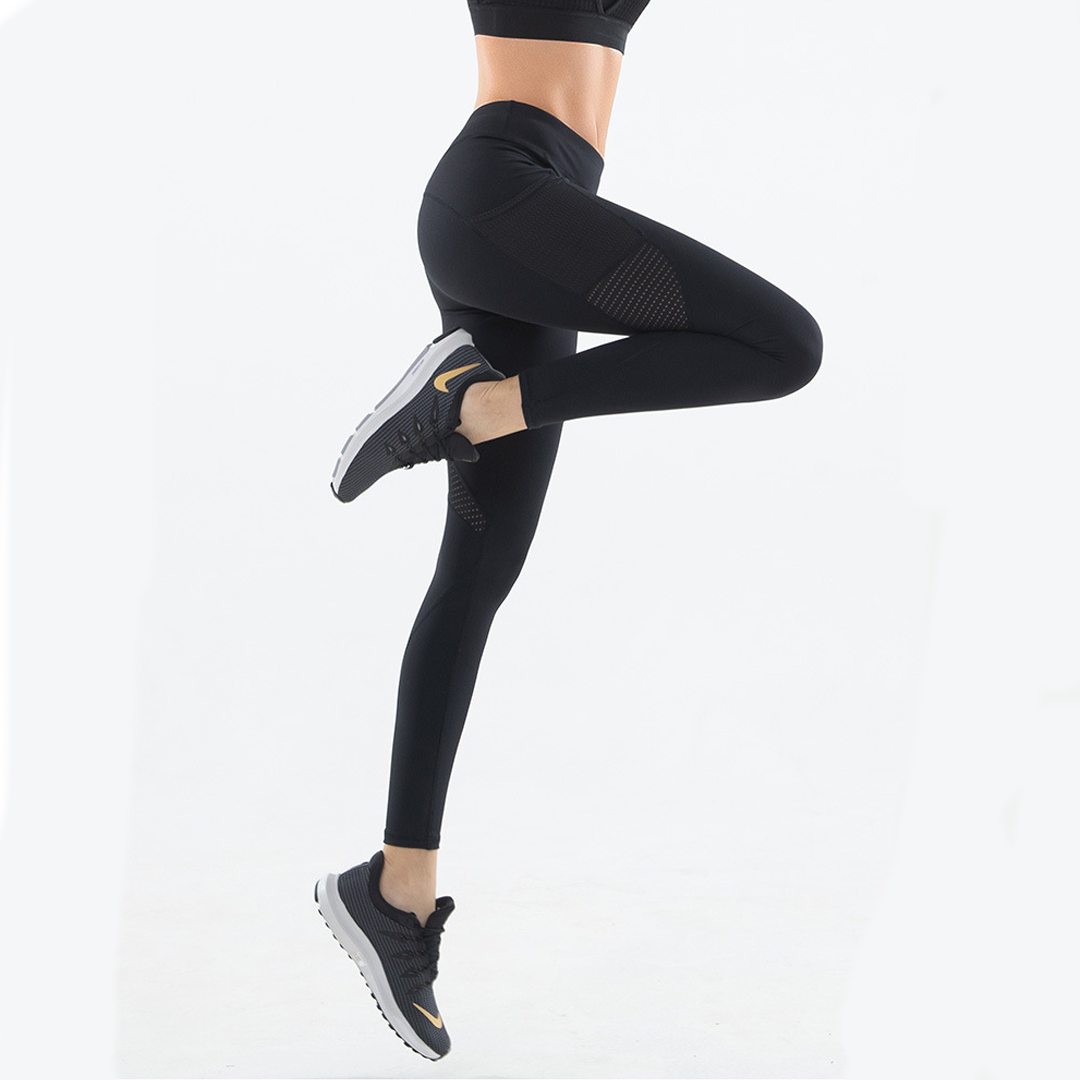 High waisted tight fitting quick drying fitness yoga pants