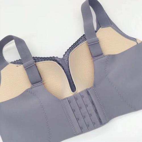 Embossed printed lace cup top, lightweight, gathered, widened shoulder straps, large chest, small, seamless, no steel ring underwear