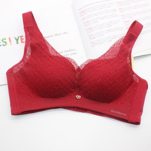 Soft baby cotton deep V gathered seamless collection, no empty cup, lace without steel ring underwear (RGL01821)