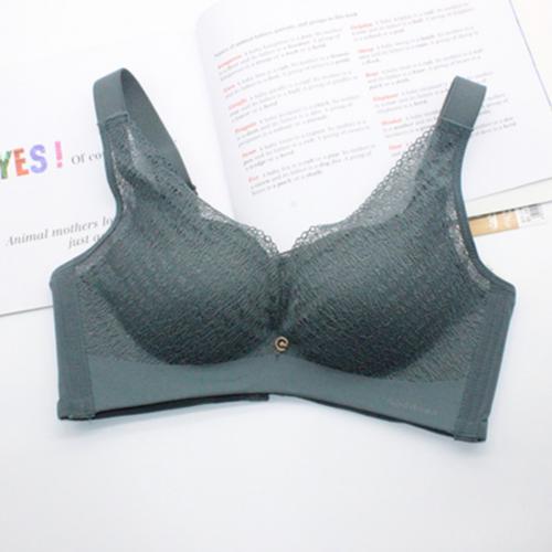 Soft baby cotton deep V gathered seamless collection, no empty cup, lace without steel ring underwear (RGL01821)