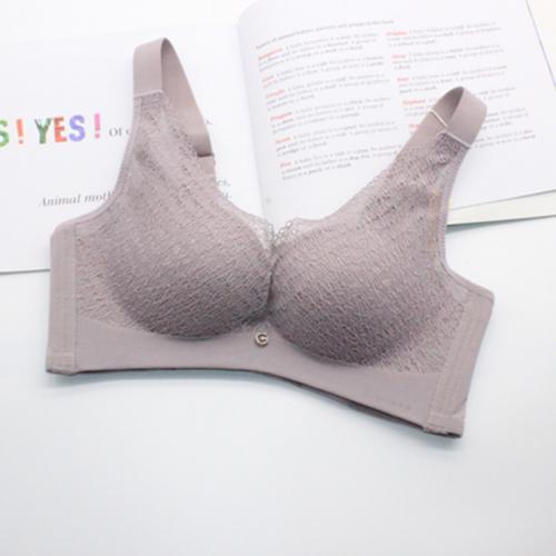 Soft baby cotton deep V gathered seamless collection, no empty cup, lace without steel ring underwear (RGL01821)