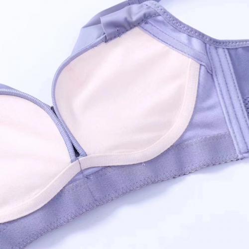 Anti glare sexy embroidery cup breathable side ratio comfortable and soft upper support adjustable without steel ring underwear