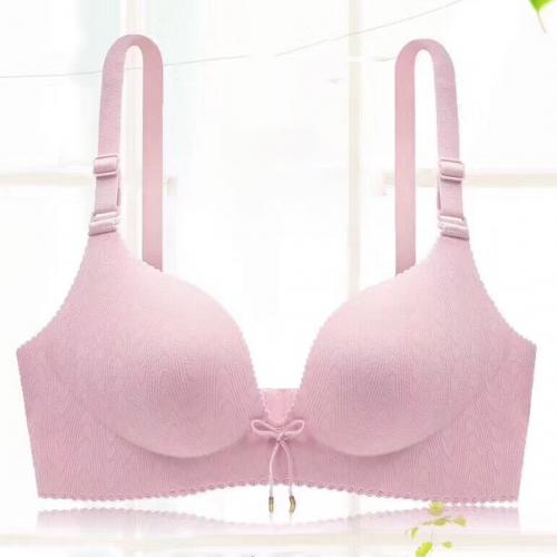 One piece 3D seamless gathering upper support, comfortable and free of restraint baby muscle cotton, breathable and without steel ring underwear