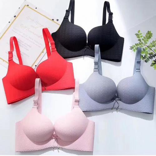 One piece 3D seamless gathering upper support, comfortable and free of restraint baby muscle cotton, breathable and without steel ring underwear