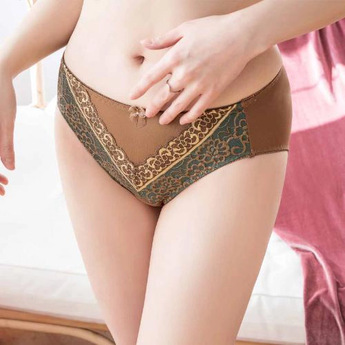 Classical backless coffee gauze underwear