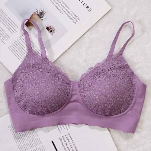Relax Bra Crystal Lace Strap without Steel Rim Sleep Casual Underwear