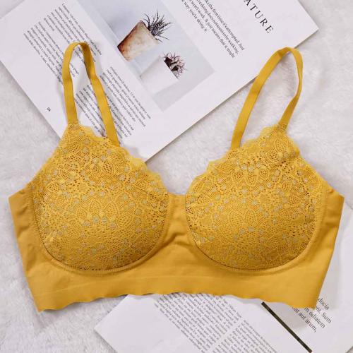 Relax Bra Crystal Lace Strap without Steel Rim Sleep Casual Underwear