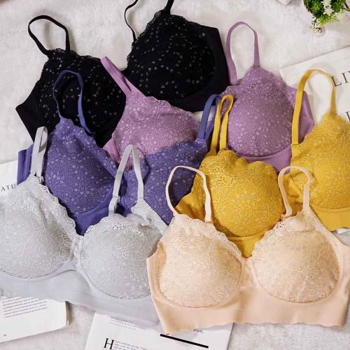 Relax Bra Crystal Lace Strap without Steel Rim Sleep Casual Underwear