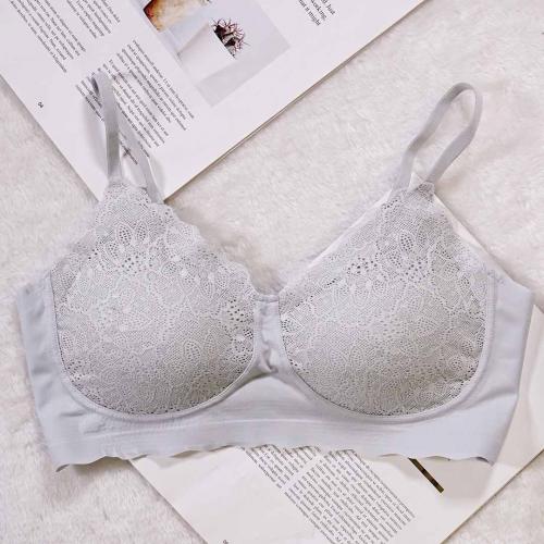 Relax Bra Crystal Lace Strap without Steel Rim Sleep Casual Underwear