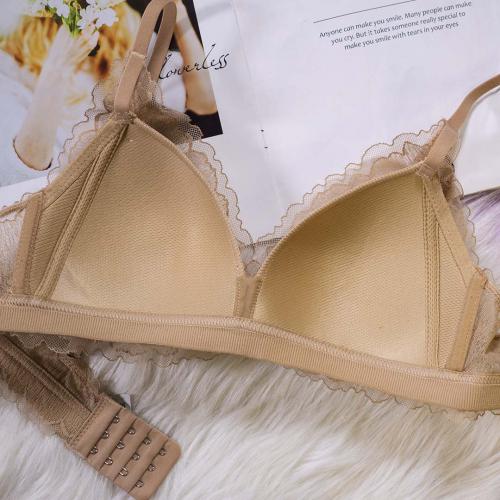 French sexy lace small dot triangular cup thin collection seamless underwear
