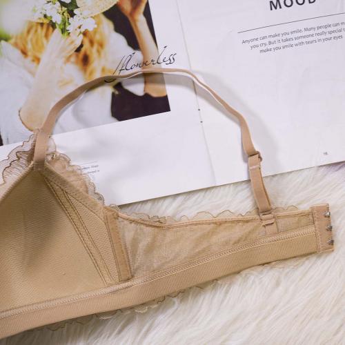 French sexy lace small dot triangular cup thin collection seamless underwear
