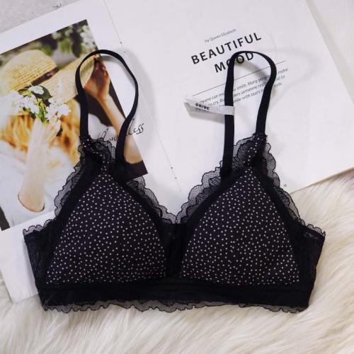 French sexy lace small dot triangular cup thin collection seamless underwear