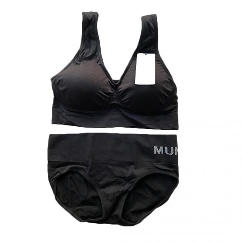 Elastic cotton seamless steel ring sports type shockproof deep V underwear set in 5 colors