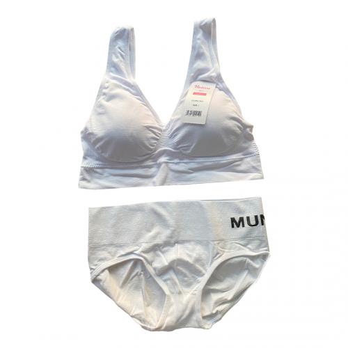 Elastic cotton seamless steel ring sports type shockproof deep V underwear set in 5 colors