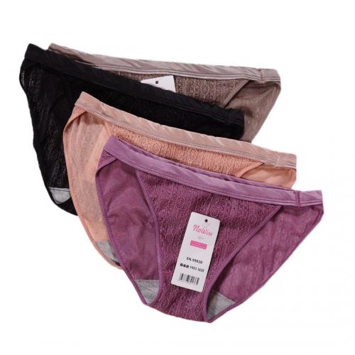 Retro Deep V Four Corner Cup Small Chest Thickened and Comfortable without Steel Circles Lace Underwear Matching Pants