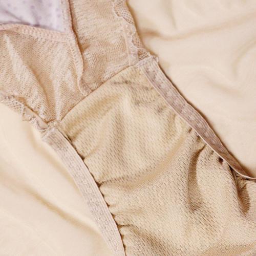 French sexy lace small dot triangular cup thin design gathered seamless underwear matching pants