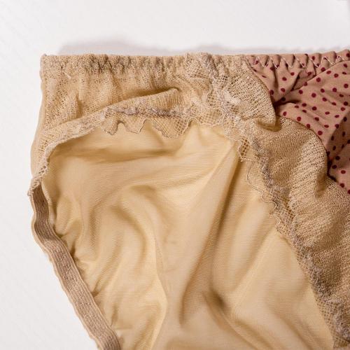 French sexy lace small dot triangular cup thin design gathered seamless underwear matching pants