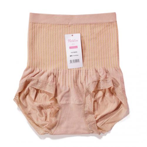 High waisted body shaping and beauty enhancing underwear with mugwort antibacterial properties for abdominal compression