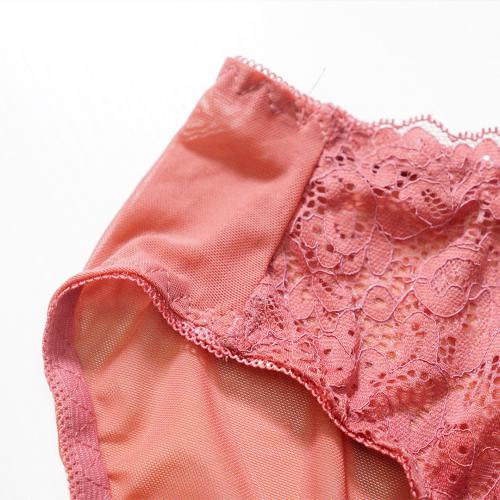 Deep V sexy lace hem, thin and comfortable to gather, with adjustable back and matching underwear pants