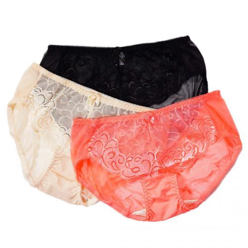 100% natural silk soft steel ring high-performance underwear, 3 sets of matching underwear