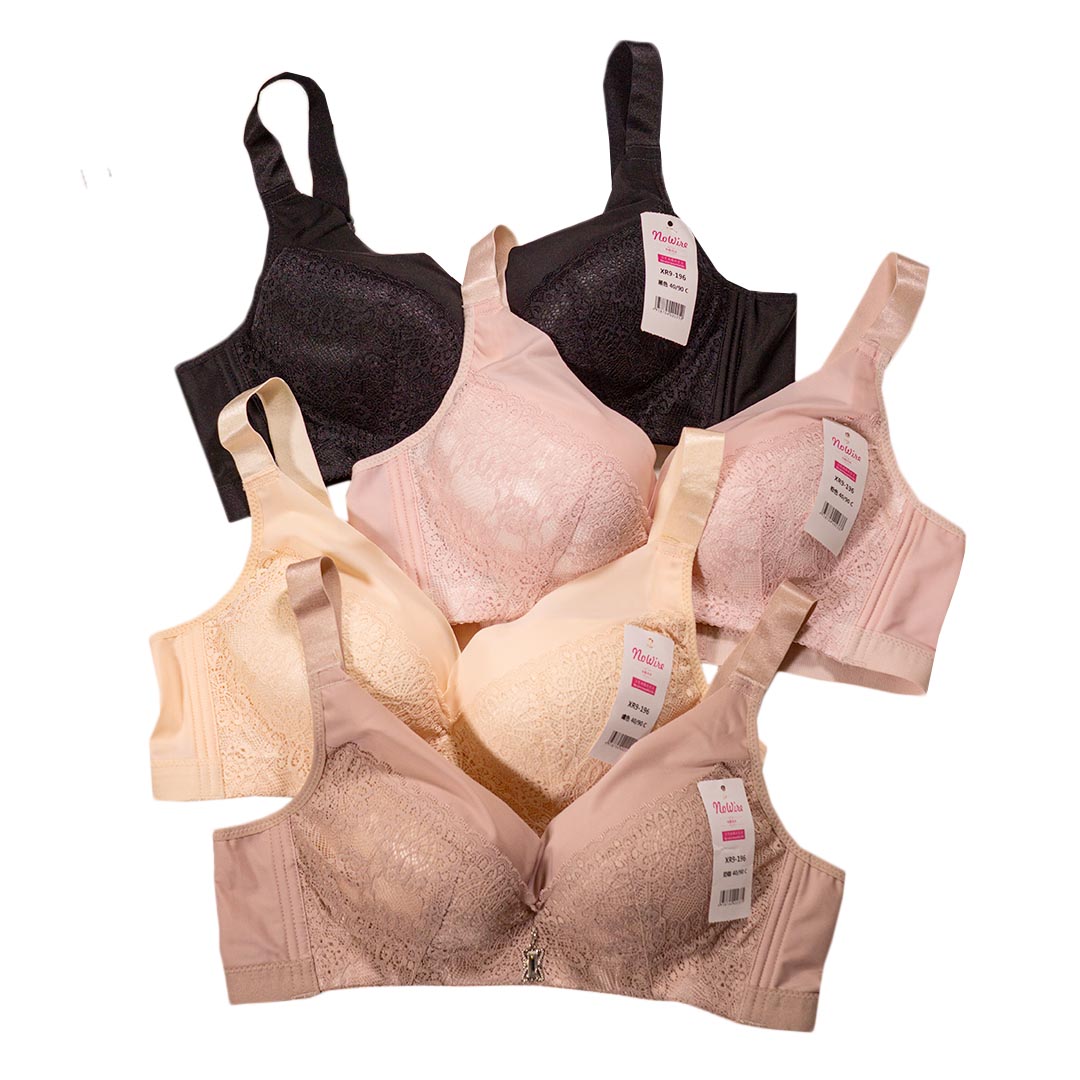 Large size thin chest, big and small, gathered and seamless underwear