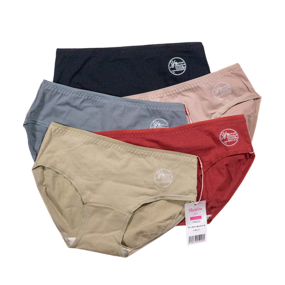 Leyi breathable antibacterial pure cotton underwear - mid waist