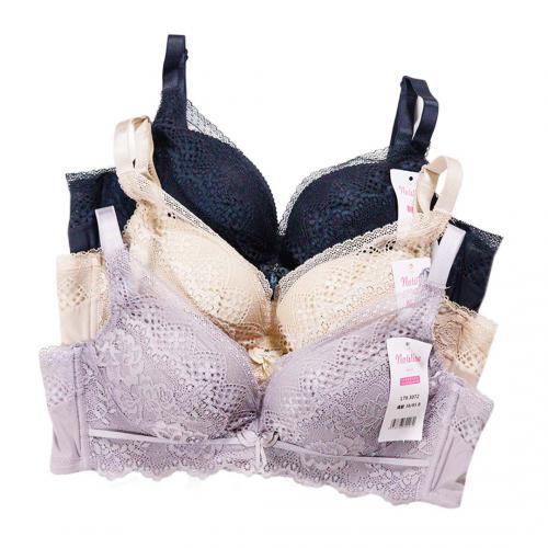 Light oxygen series, lace back breathable gathering without steel ring underwear