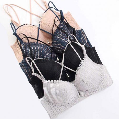 French style cross back beautiful back without steel ring sexy front button underwear