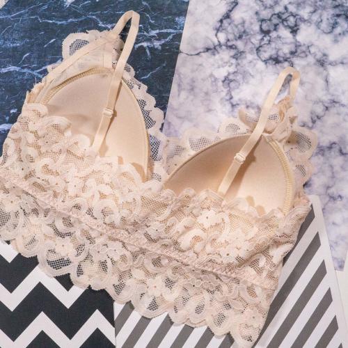 French sexy three-dimensional fixed cup without steel ring underwear