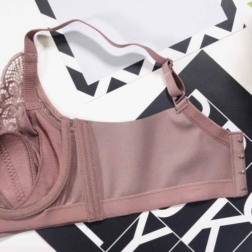 Lightweight, breathable and sexy crystal cup without sponge, gathering memory soft steel ring underwear