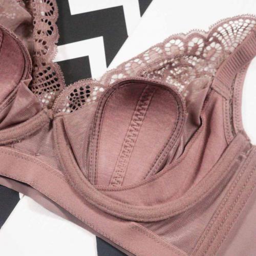 Lightweight, breathable and sexy crystal cup without sponge, gathering memory soft steel ring underwear